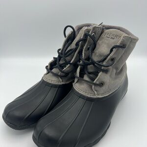 Sperry Black and Gray Duck Boots